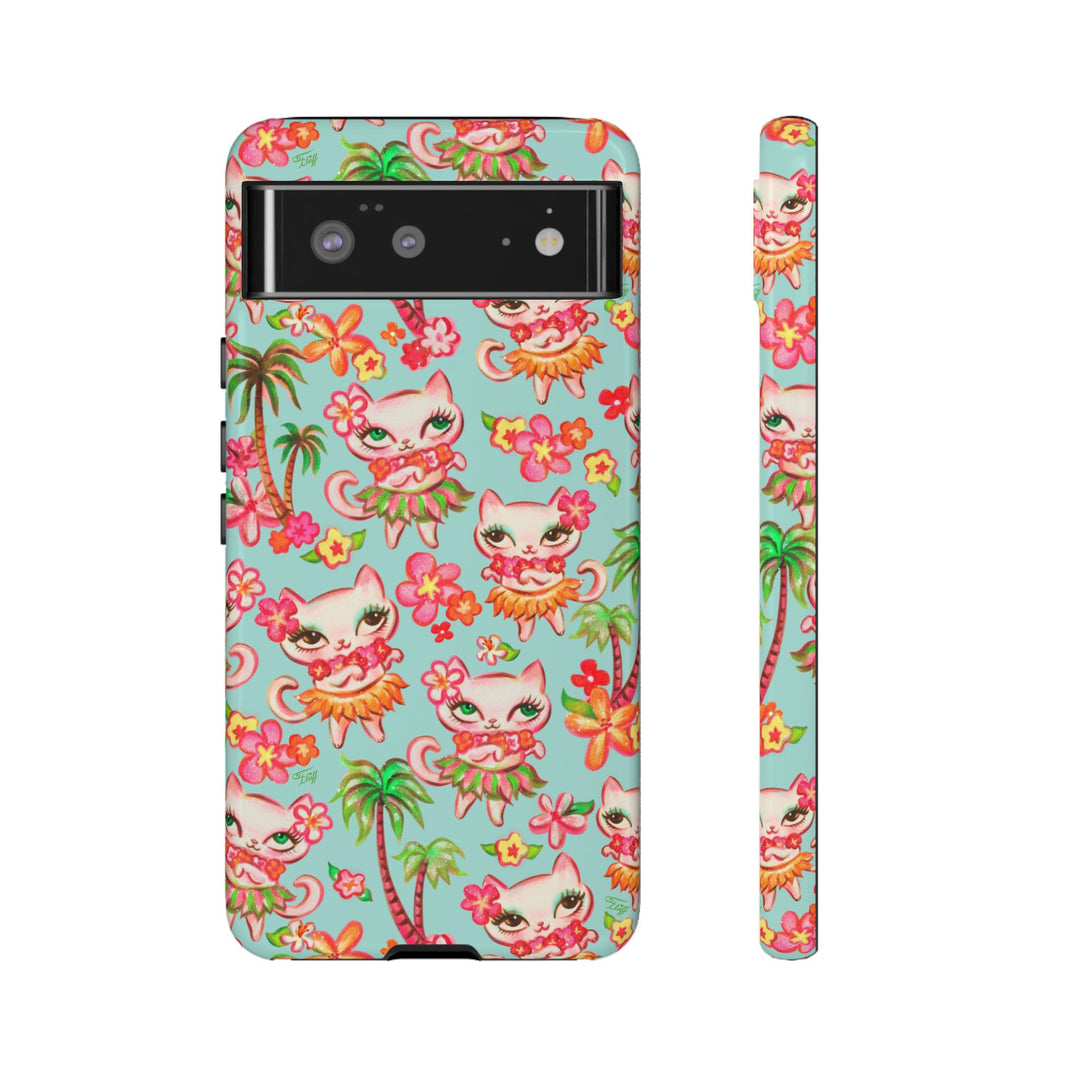 Hula Kitties Aqua • Tough Phone Case