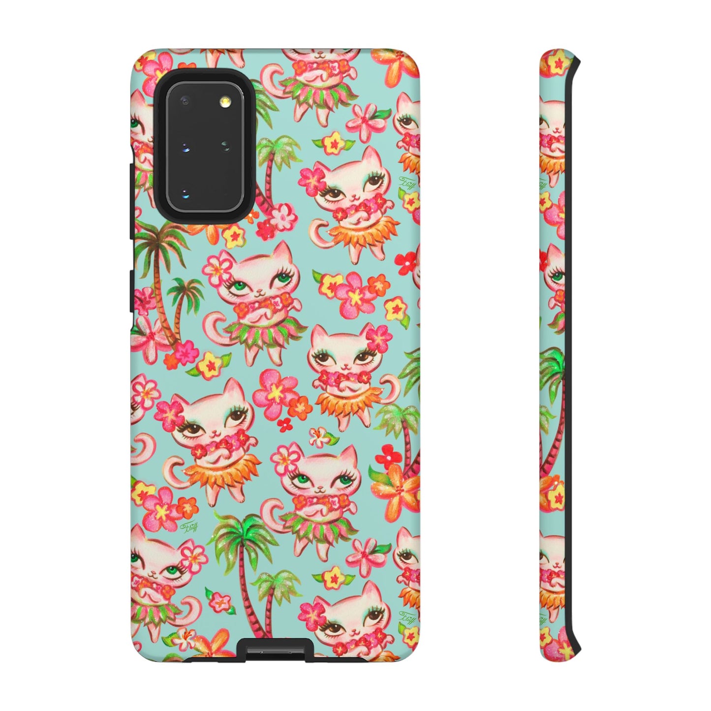 Hula Kitties Aqua • Tough Phone Case