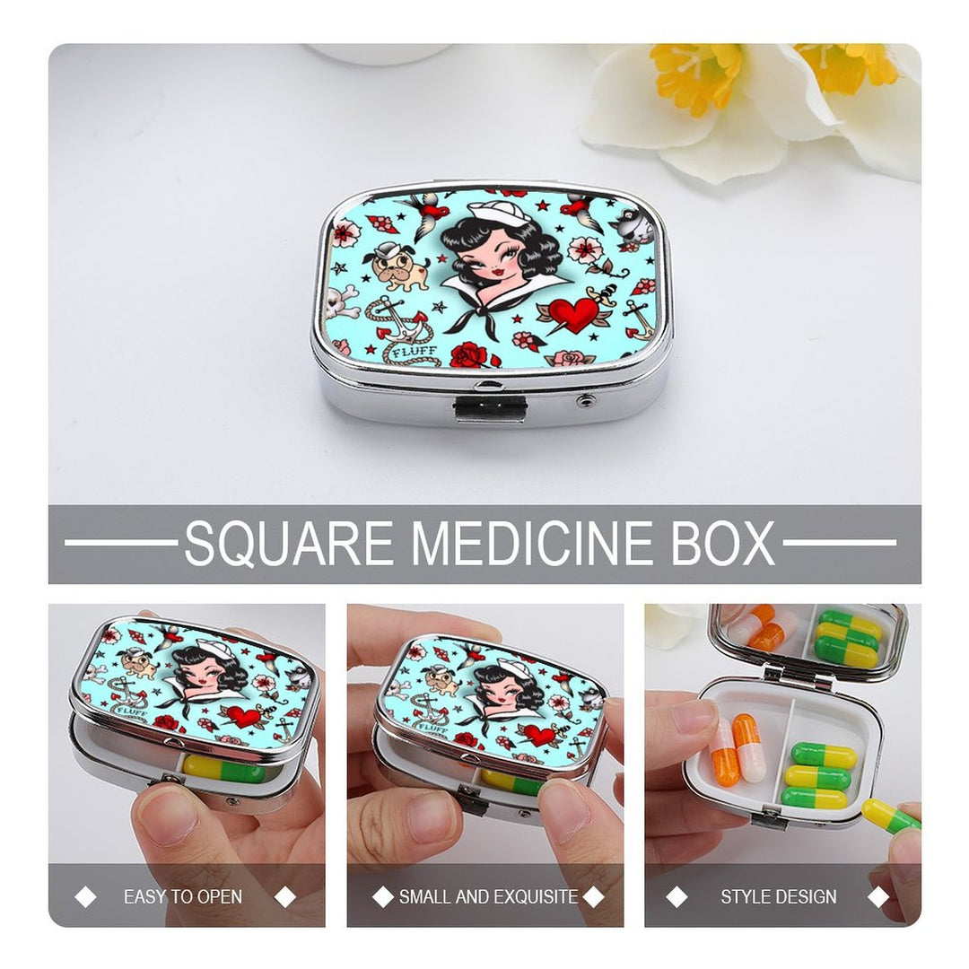 Suzy Sailor Blue • Pill Case