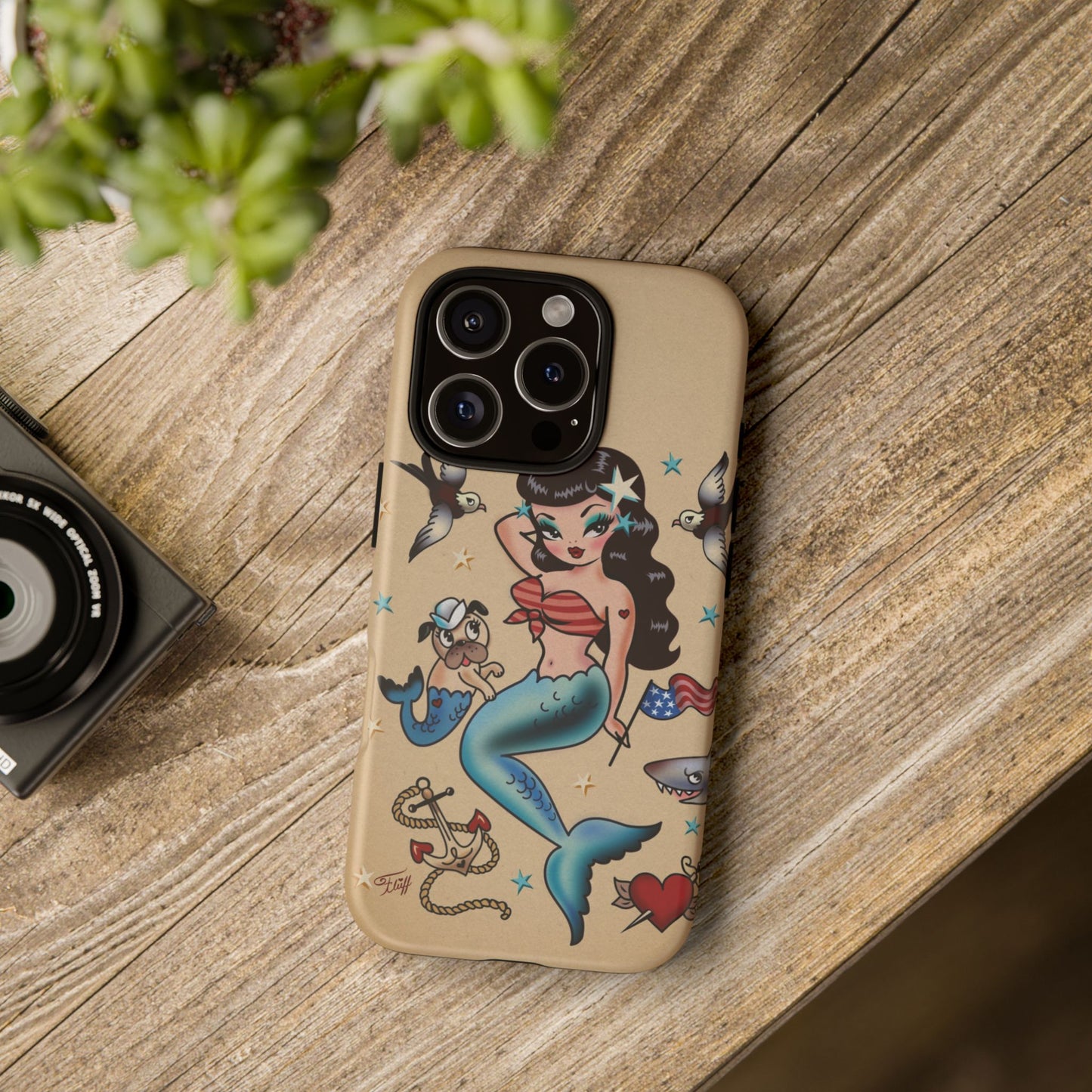 Patriotic Mermaid • Tough Phone Case