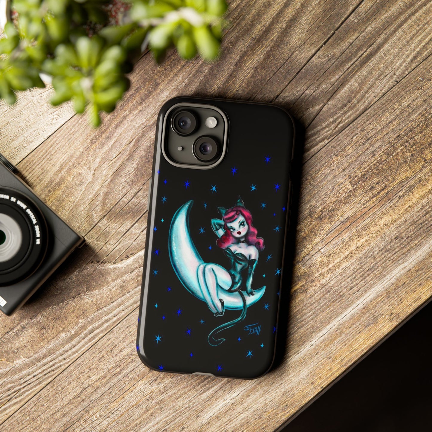 Kitten on the Moon • Tough Phone Case