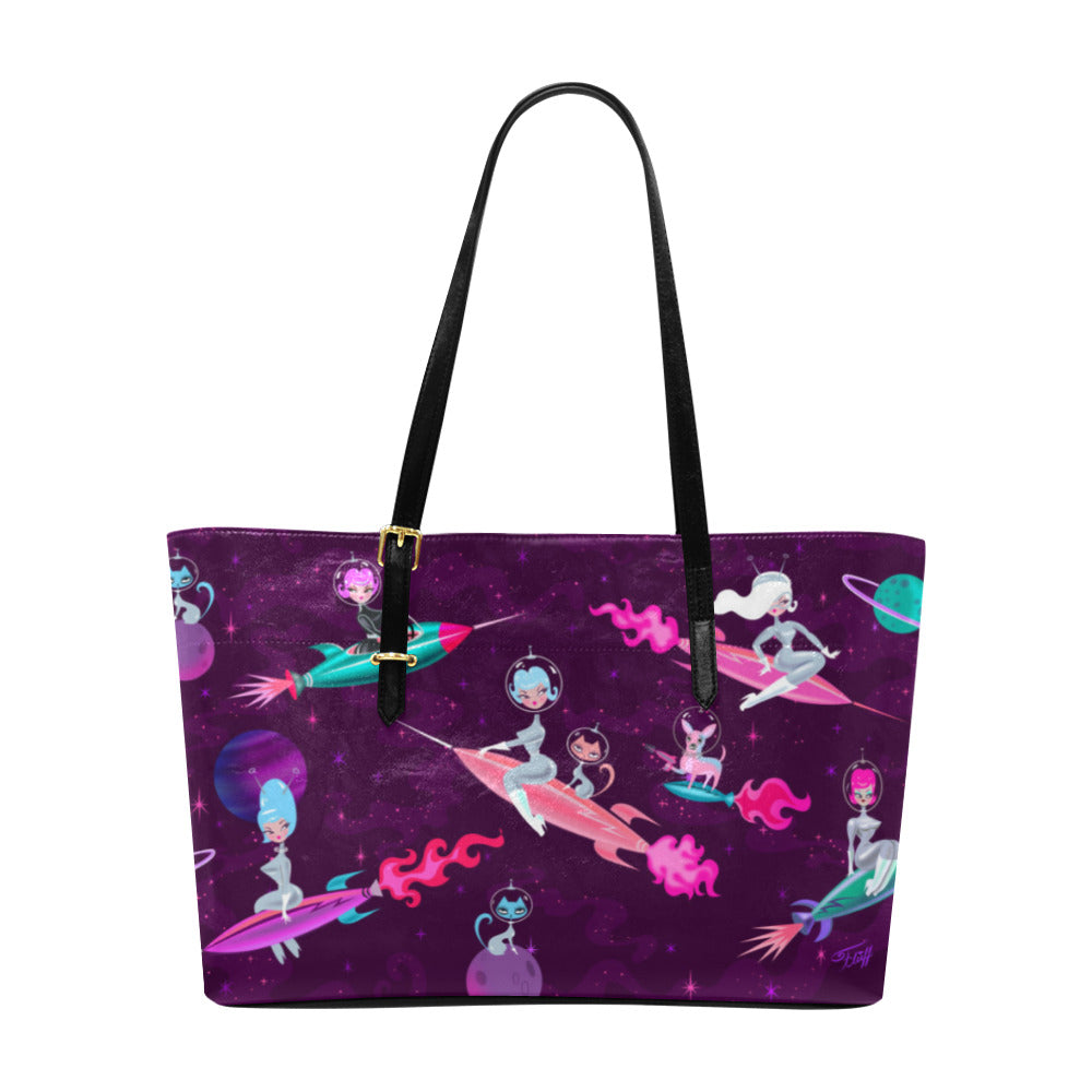 Rocket Girls • Vegan Leather Large Tote Purse