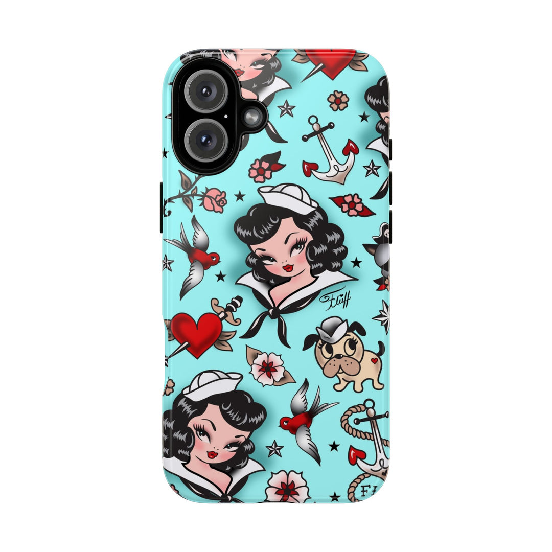 Suzy Sailor Girl on Light Blue • Phone Case