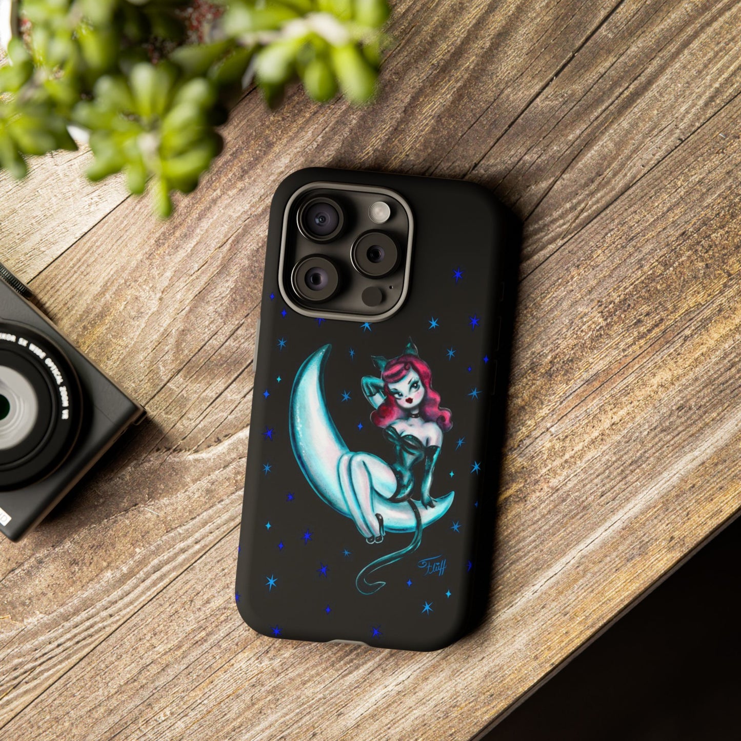 Kitten on the Moon • Tough Phone Case