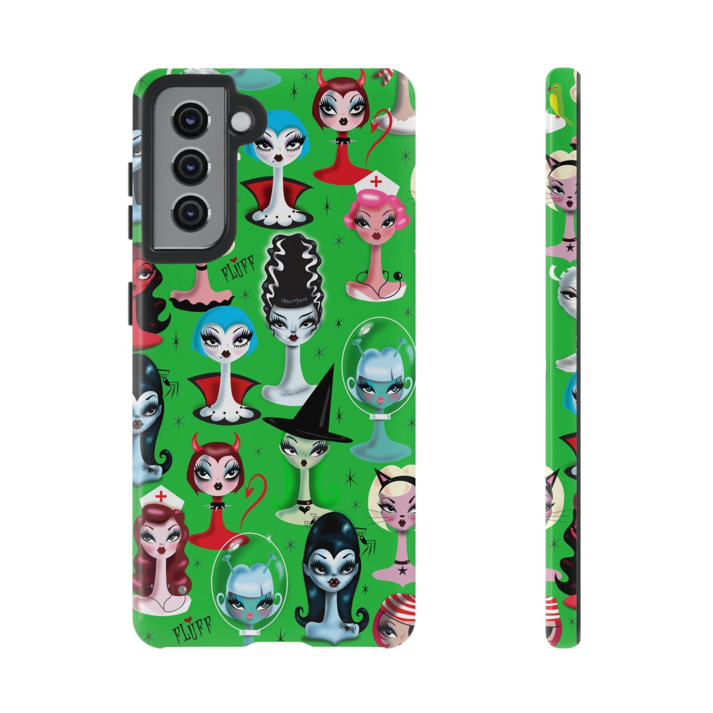 Spooky Dolls Green • Tough Phone Case