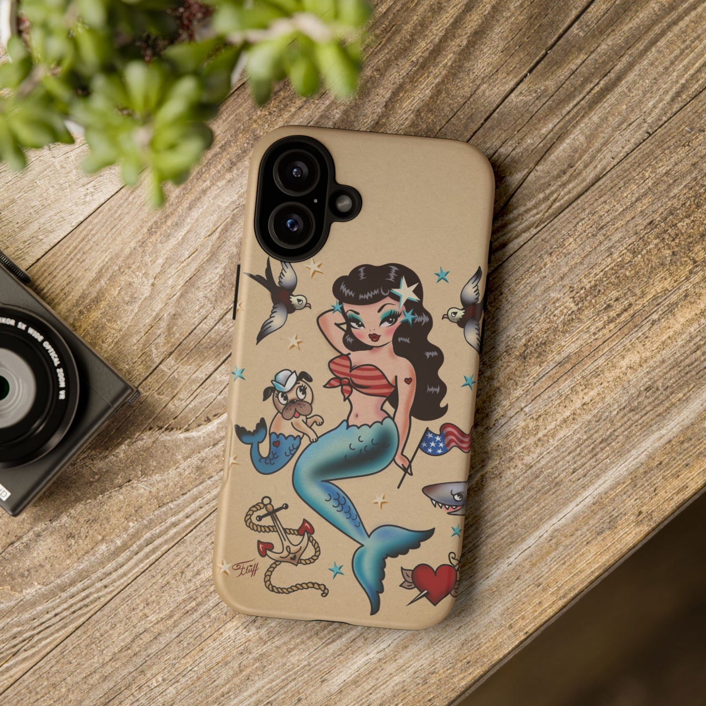 Patriotic Mermaid • Tough Phone Case