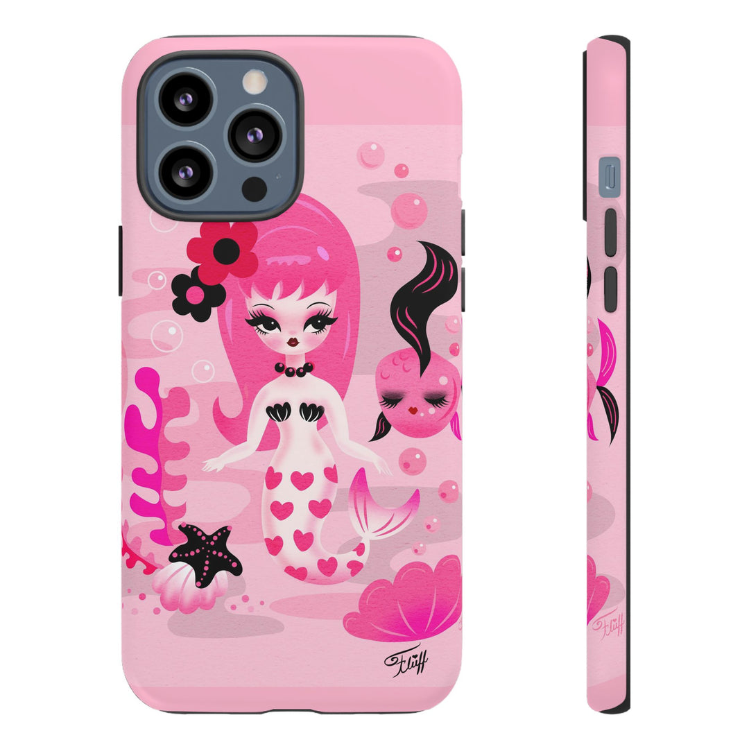 Pink Mod Mermaid • Tough Phone Case