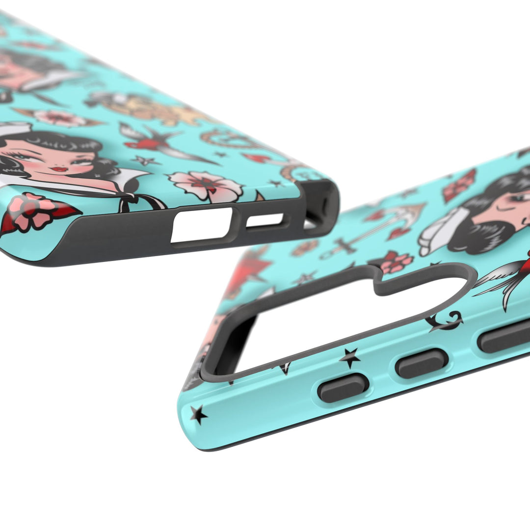 Suzy Sailor Girl on Light Blue • Phone Case