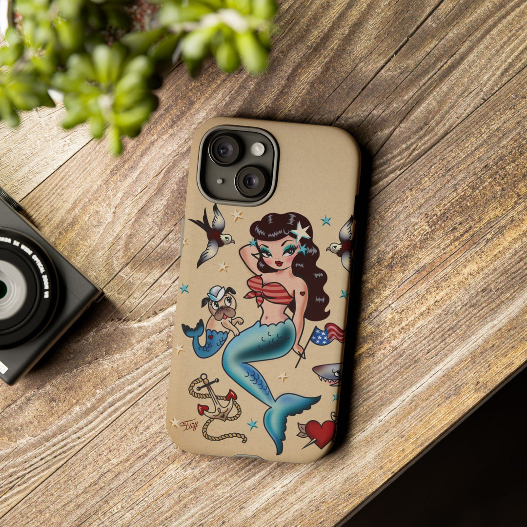 Patriotic Mermaid • Tough Phone Case