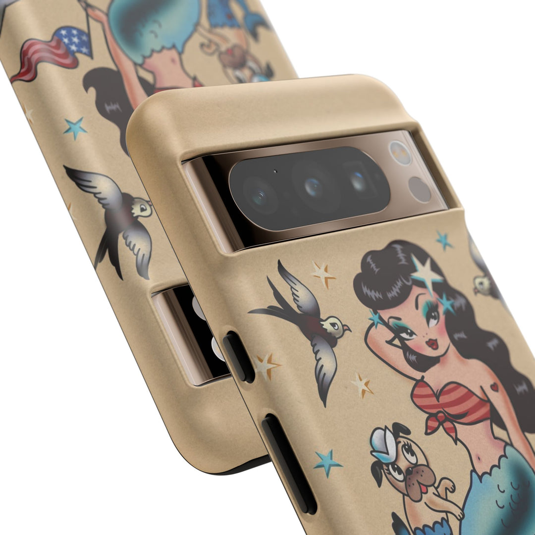 Patriotic Mermaid • Tough Phone Case