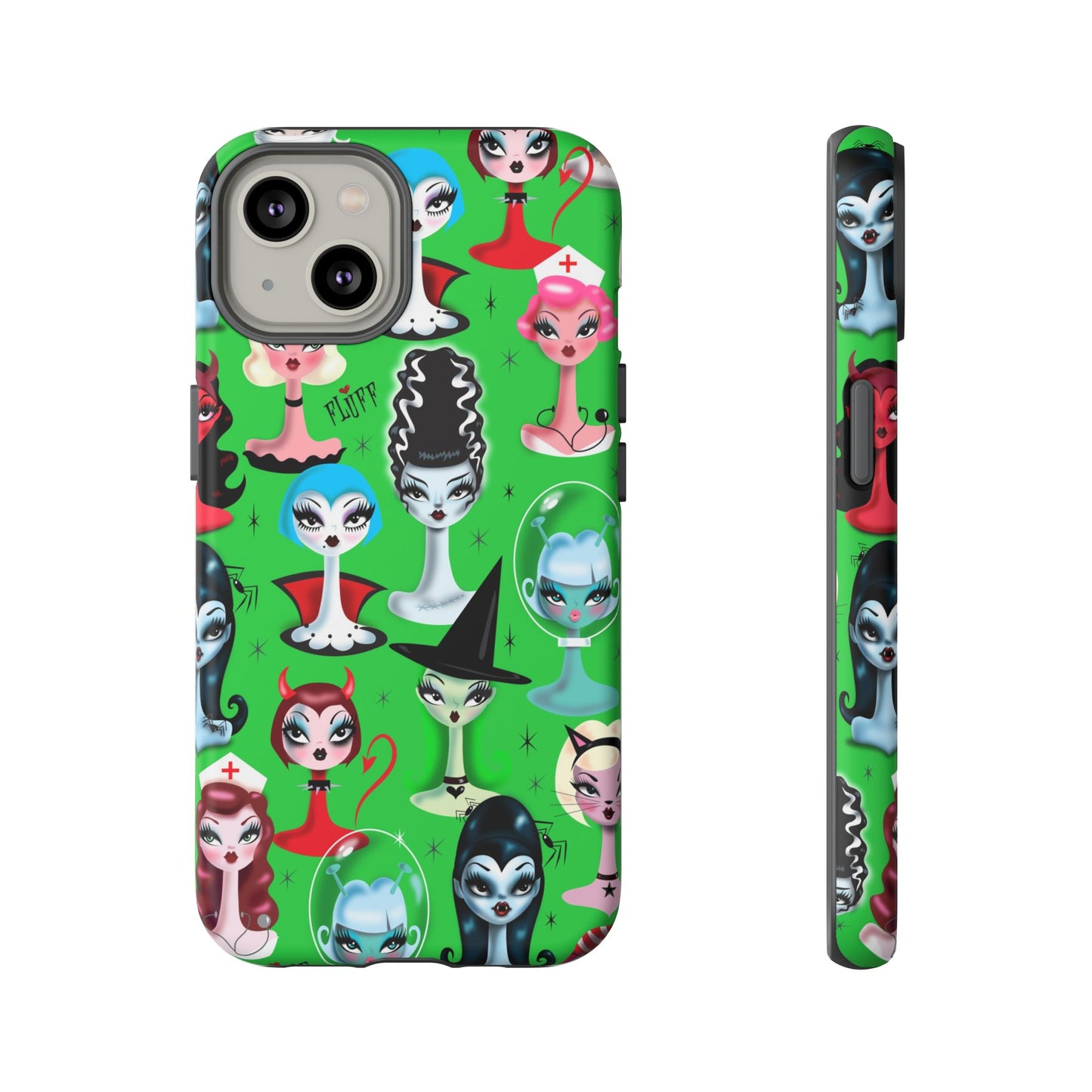 Spooky Dolls Green • Tough Phone Case