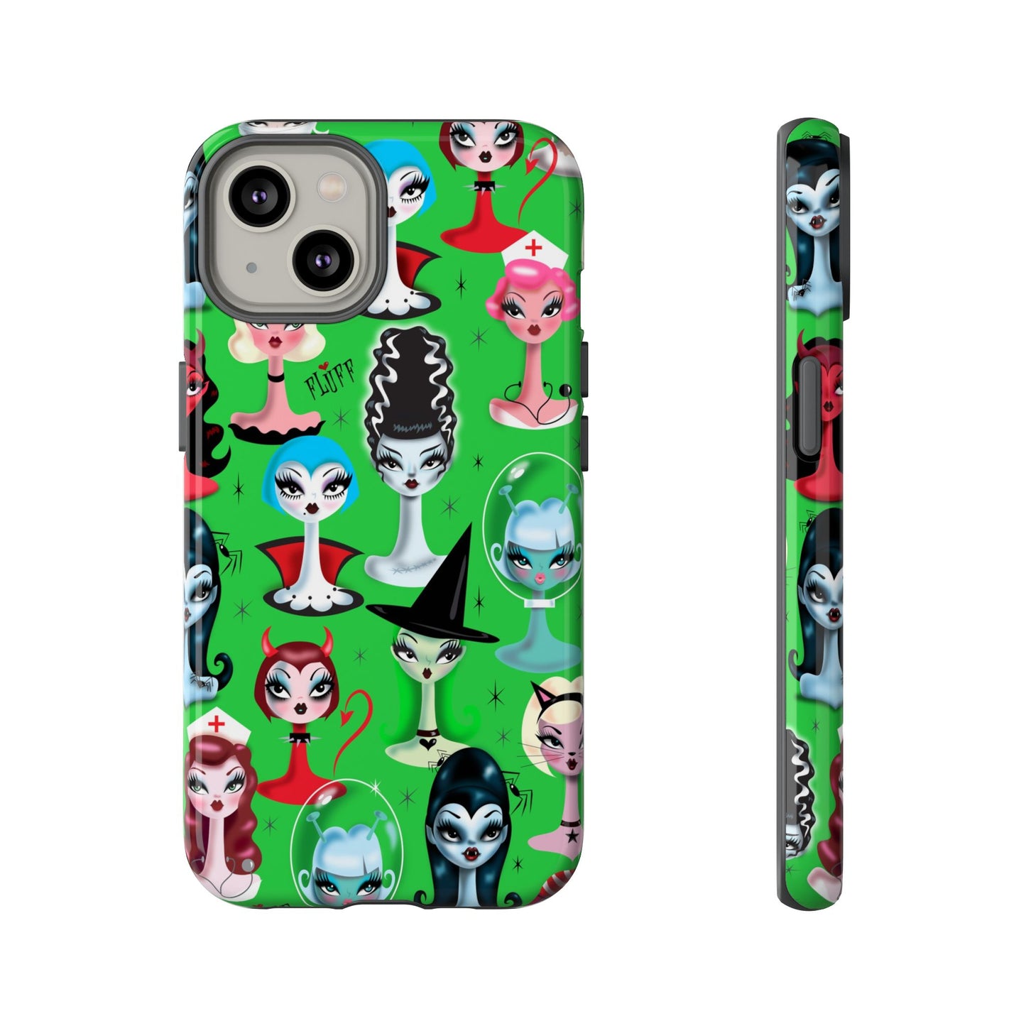 Spooky Dolls Green • Tough Phone Case