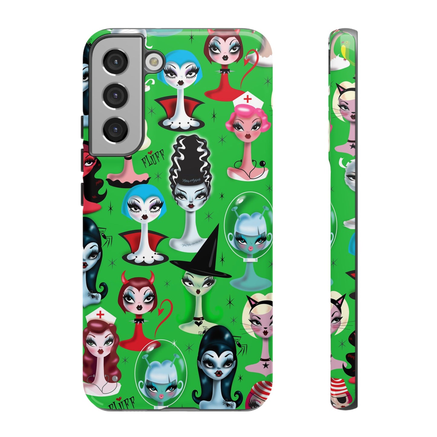 Spooky Dolls Green • Tough Phone Case