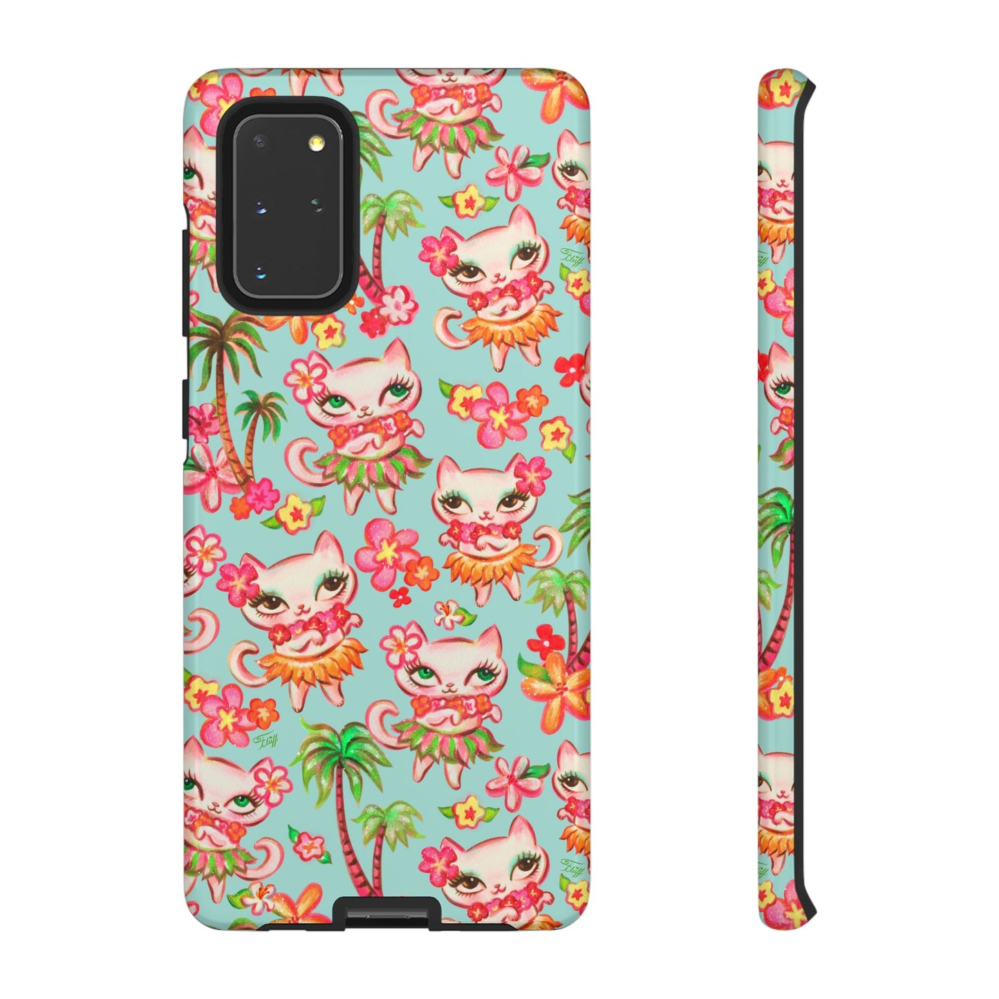 Hula Kitties Aqua • Tough Phone Case