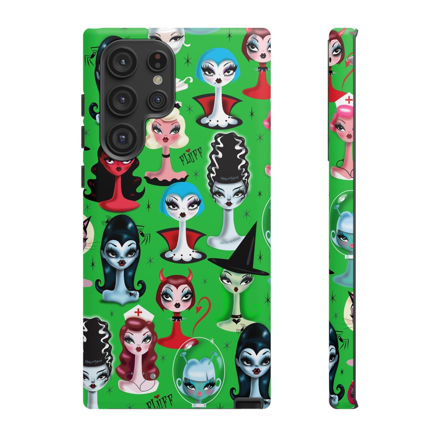 Spooky Dolls Green • Tough Phone Case