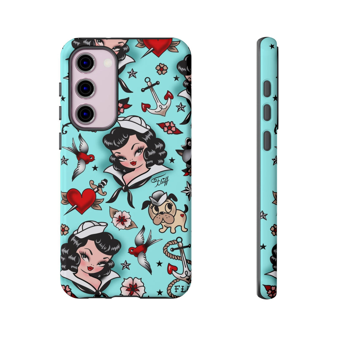 Suzy Sailor Girl on Light Blue • Phone Case