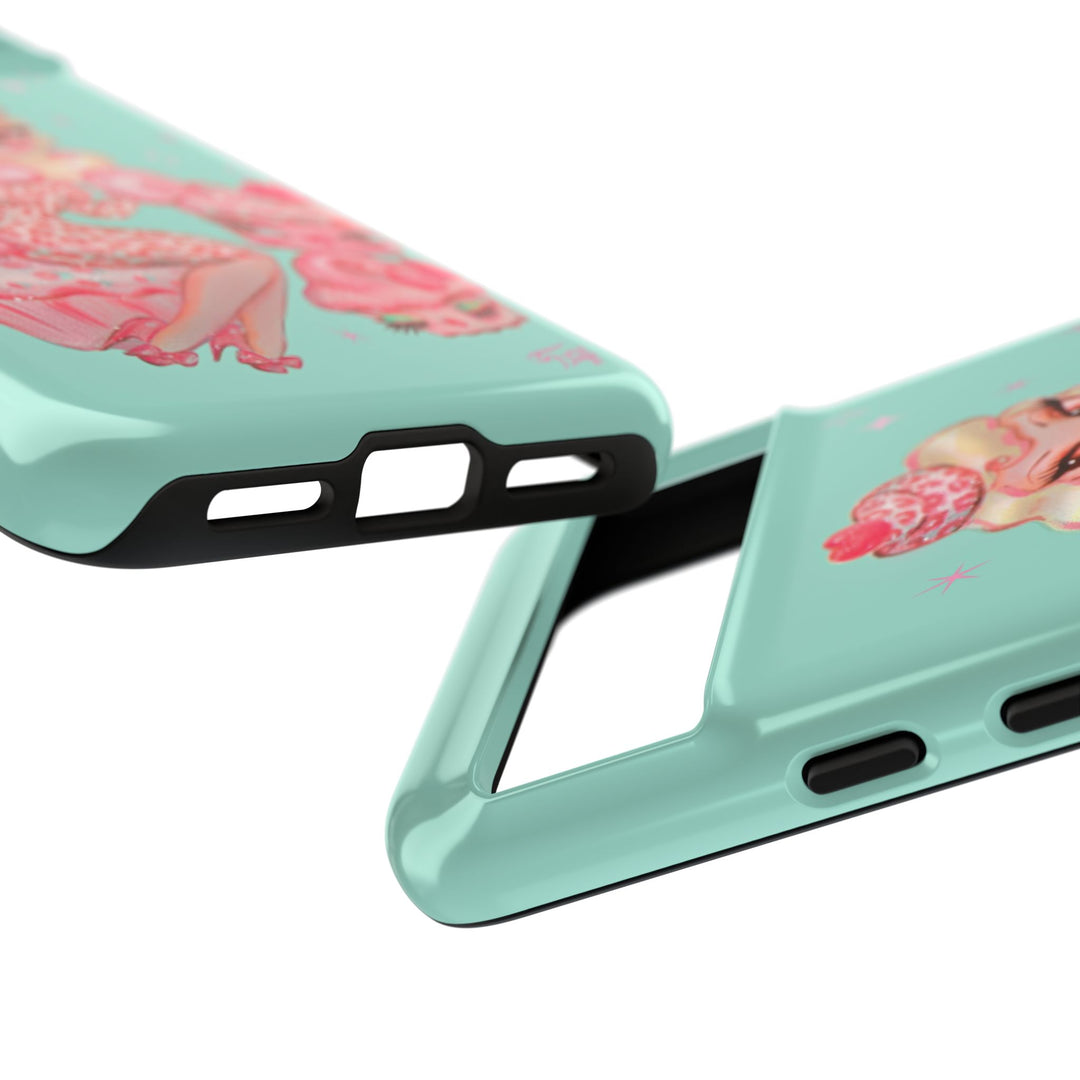 Leopard and Pink Cupcake Girl • Tough Phone Case