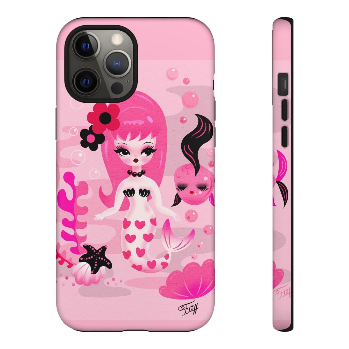 Pink Mod Mermaid • Tough Phone Case