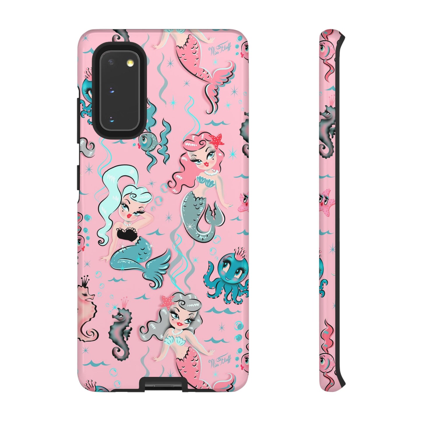 Babydoll Mermaids on Pink • Tough Phone Case