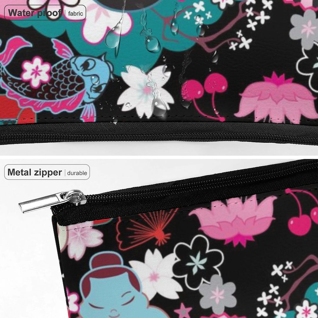 Kimono Cuties on Black • Cosmetic Bag