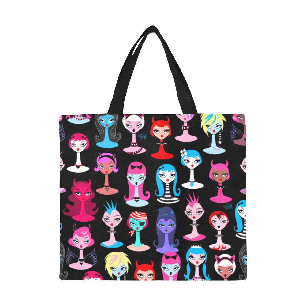 Punky Goth Dollies • Canvas Tote Bag