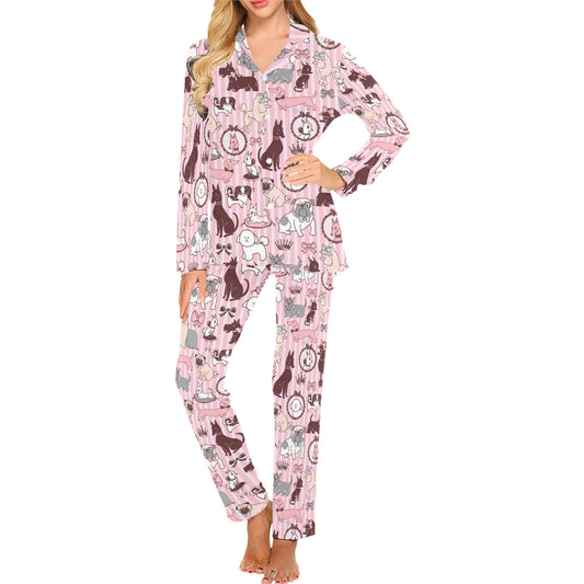 Doggy Boudoir Pink • Women's Pajama Set