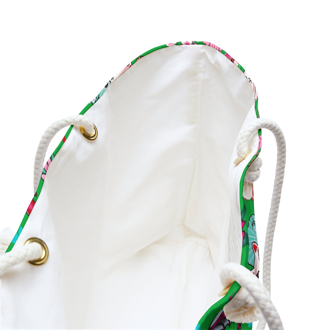 Lucky Cat on Green • Weekender Bag