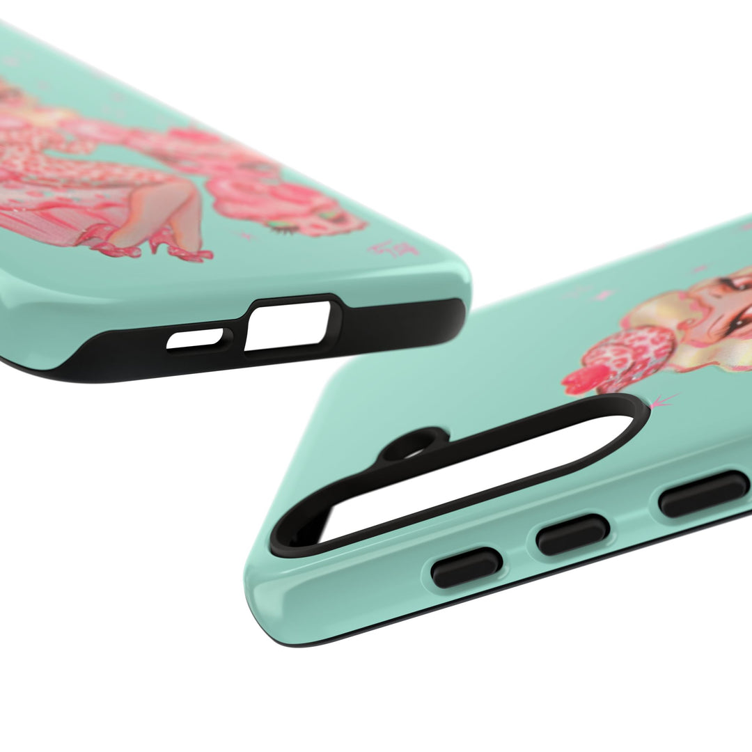 Leopard and Pink Cupcake Girl • Tough Phone Case