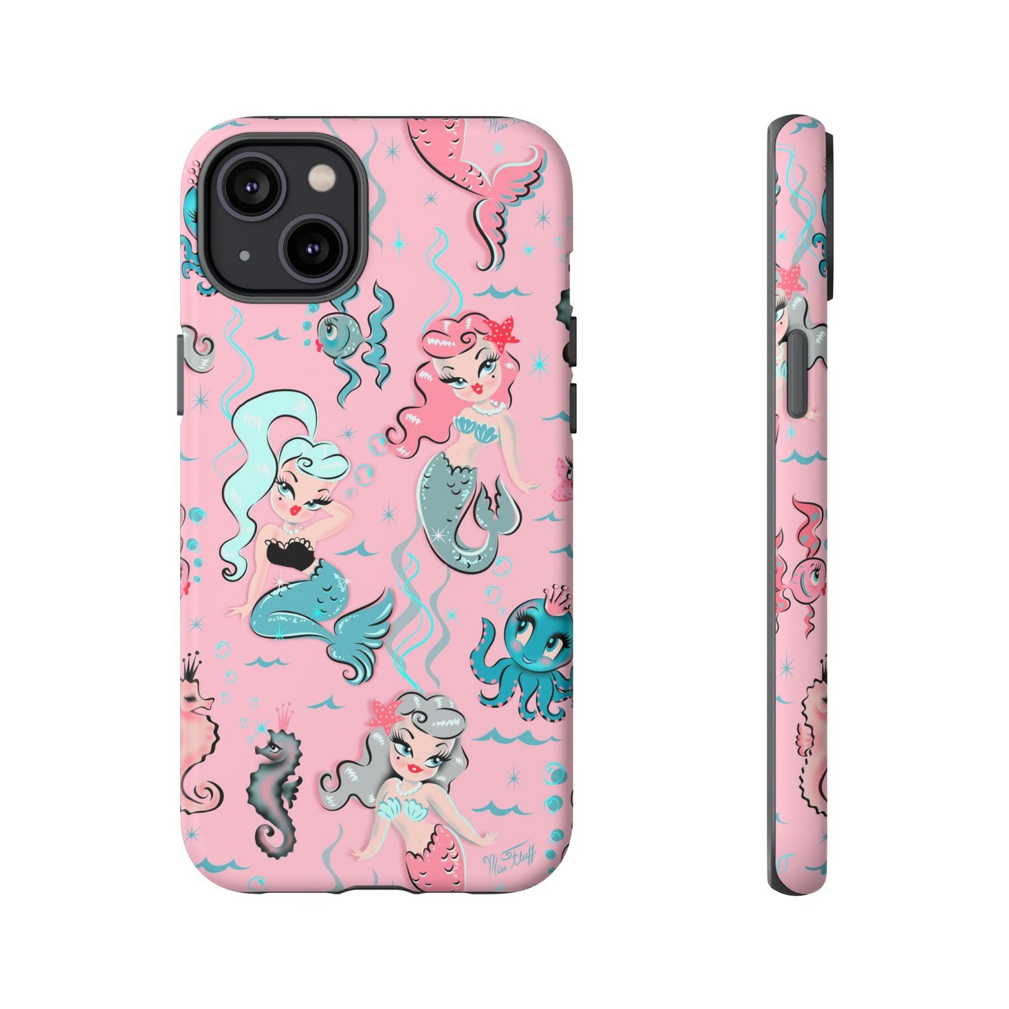 Babydoll Mermaids on Pink • Tough Phone Case