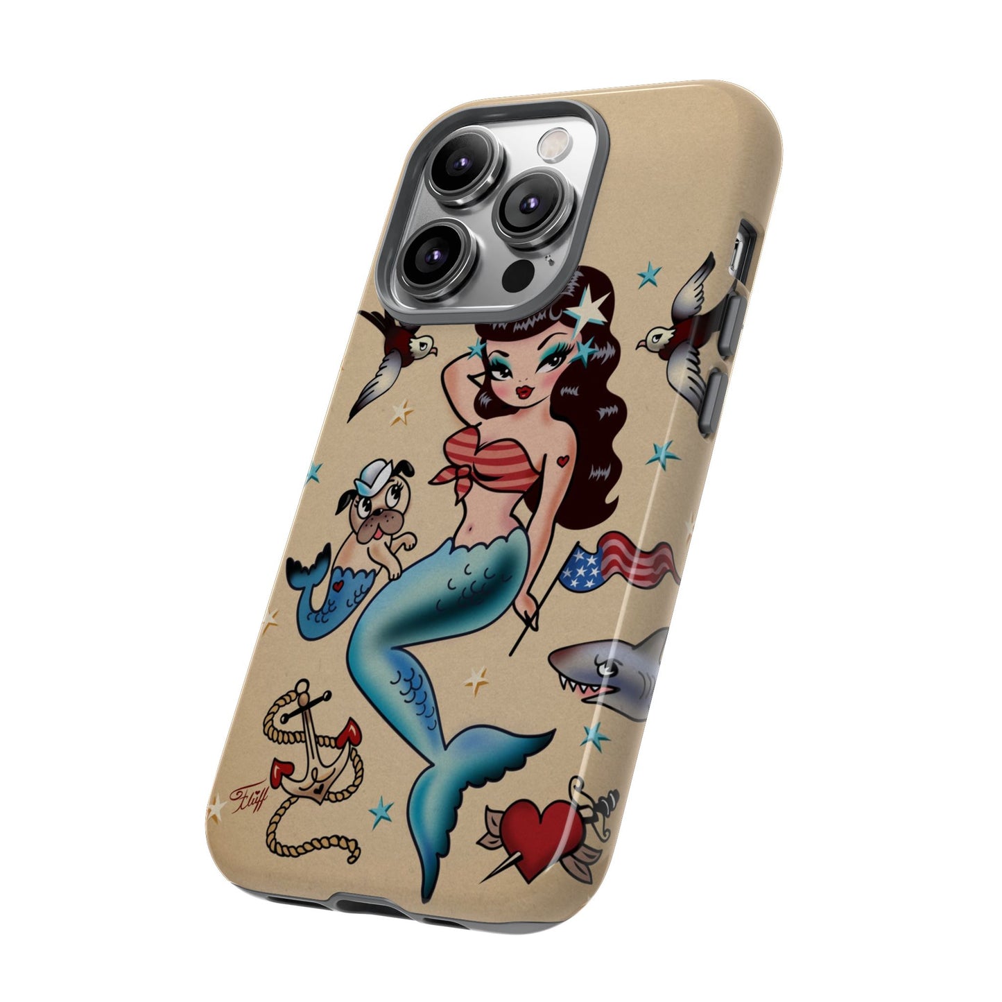 Patriotic Mermaid • Tough Phone Case