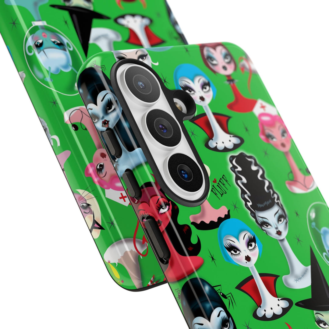 Spooky Dolls Green • Tough Phone Case