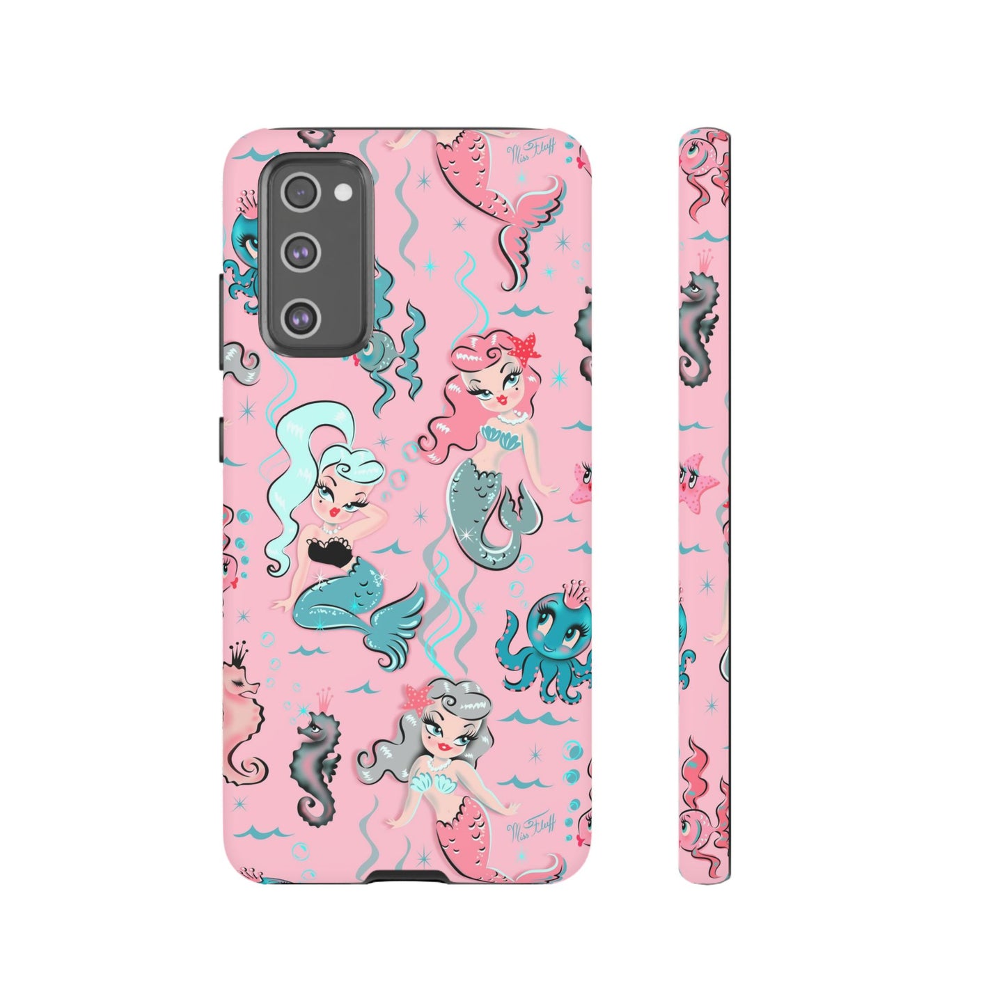 Babydoll Mermaids on Pink • Tough Phone Case