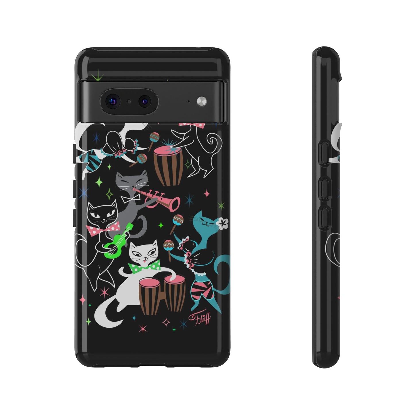 Mambo Kitties Band on Black • Tough Phone Case