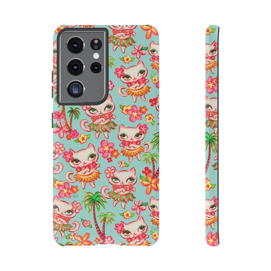 Hula Kitties Aqua • Tough Phone Case