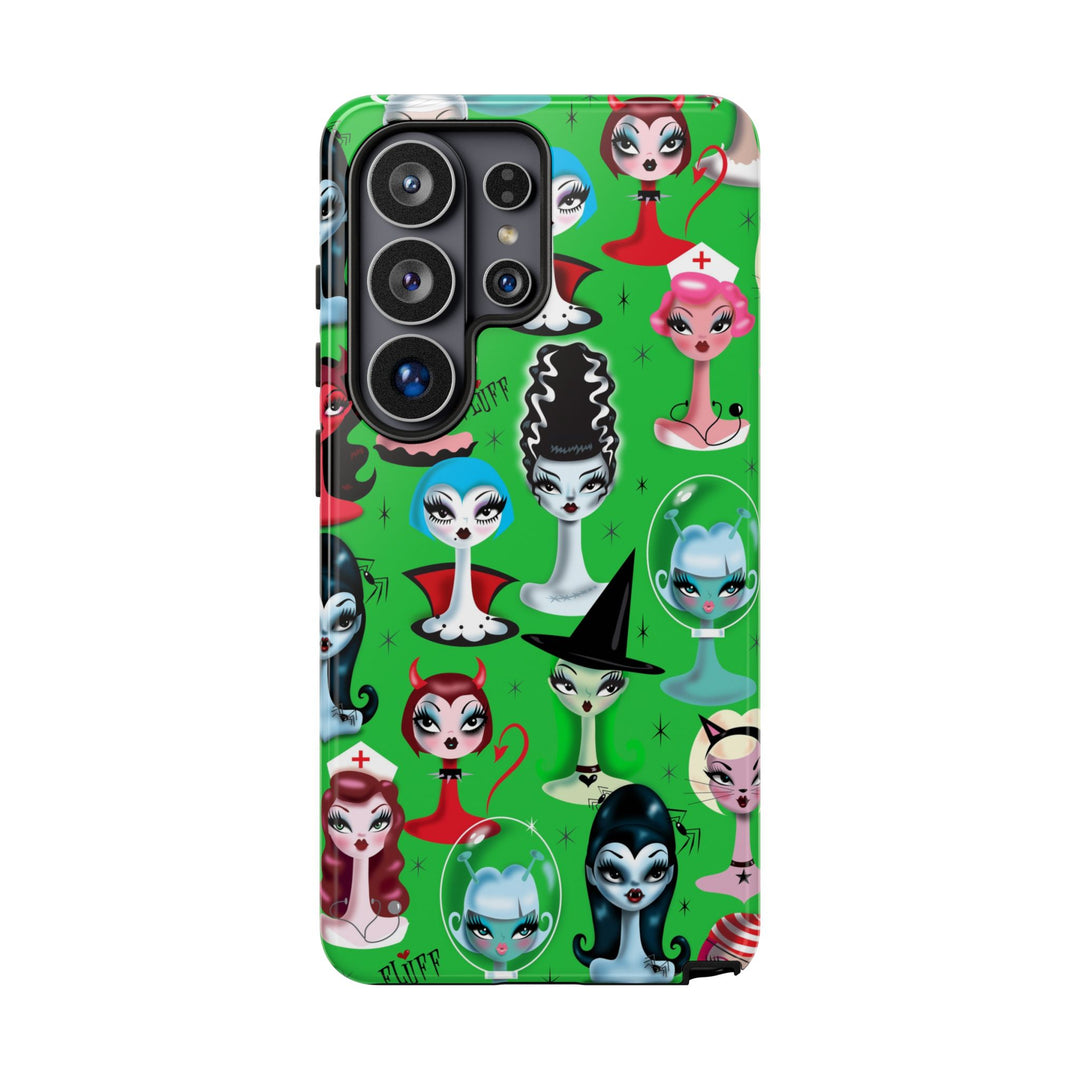 Spooky Dolls Green • Tough Phone Case