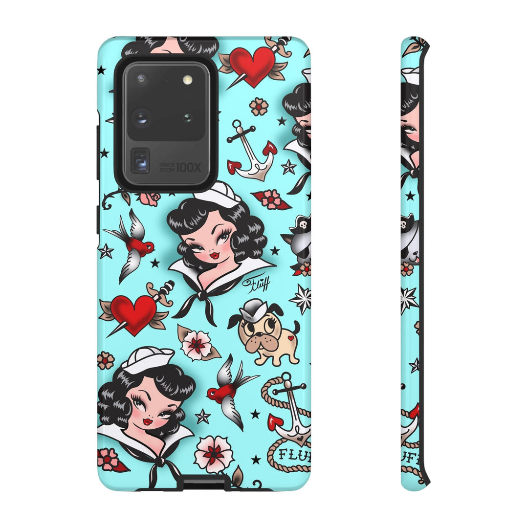 Suzy Sailor Girl on Light Blue • Phone Case