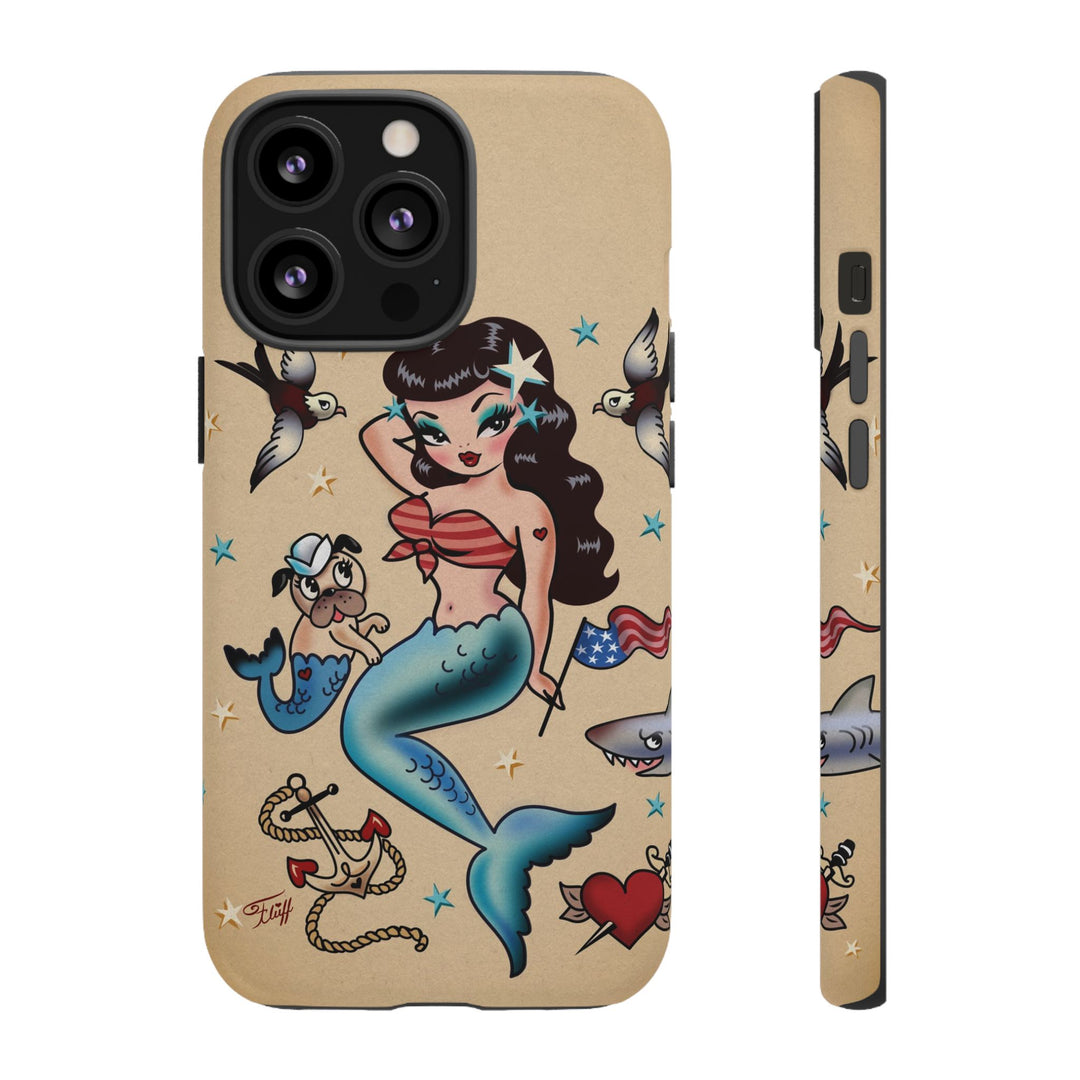 Patriotic Mermaid • Tough Phone Case