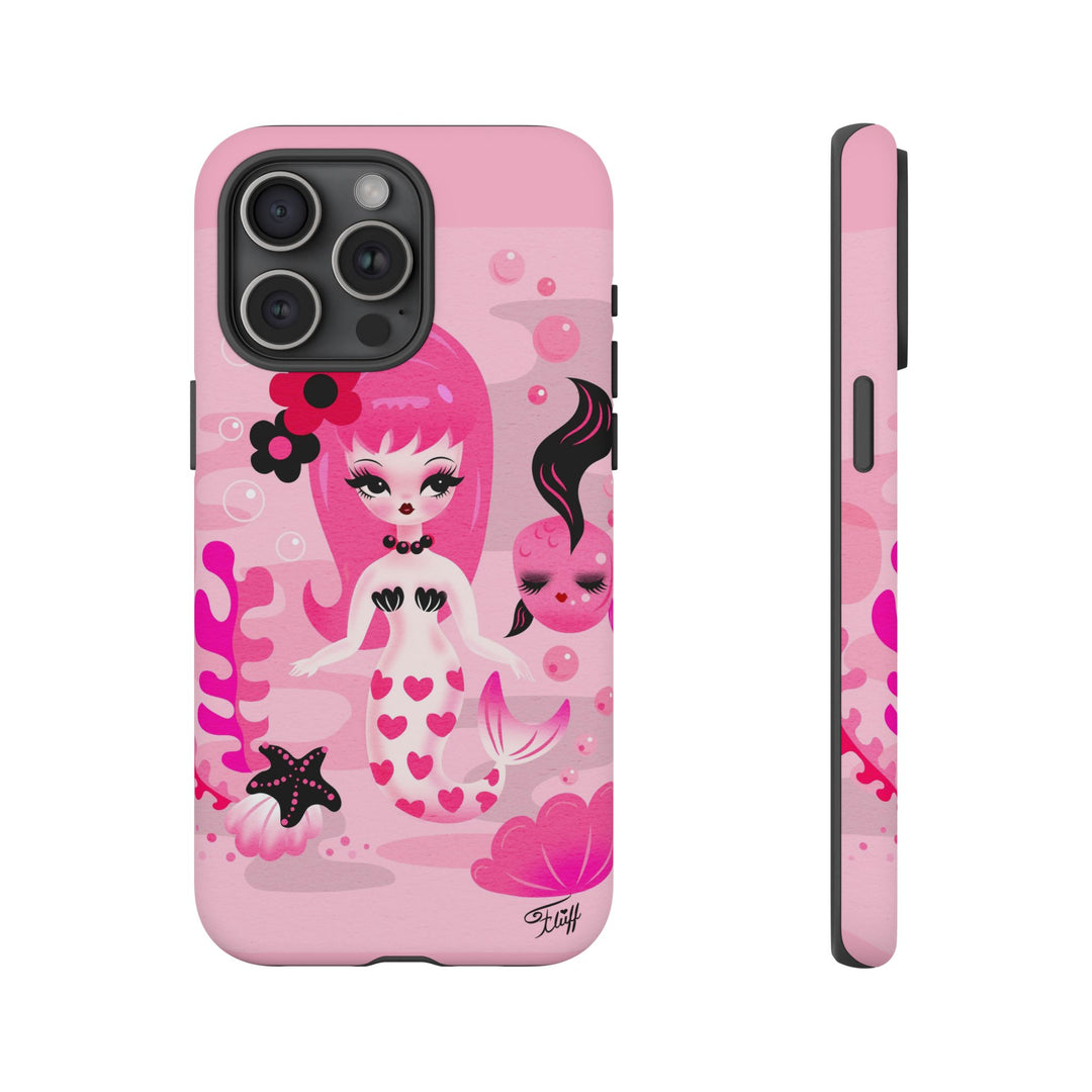 Pink Mod Mermaid • Tough Phone Case