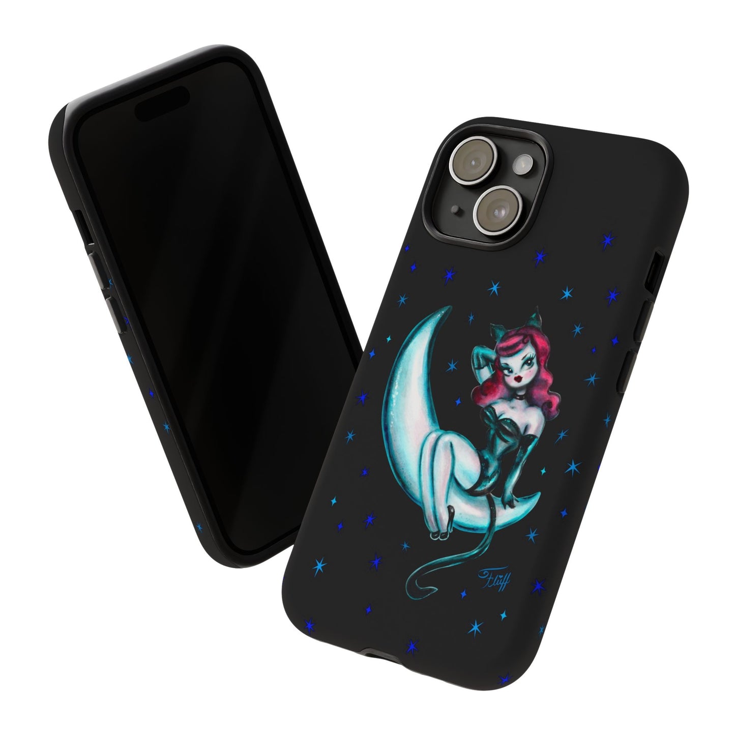 Kitten on the Moon • Tough Phone Case