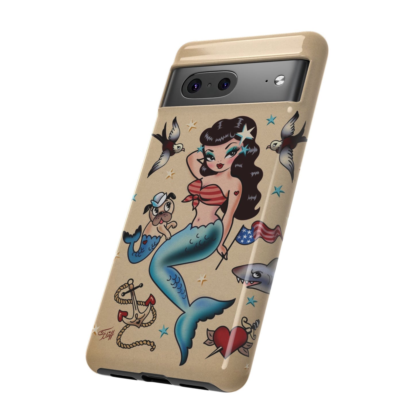 Patriotic Mermaid • Tough Phone Case