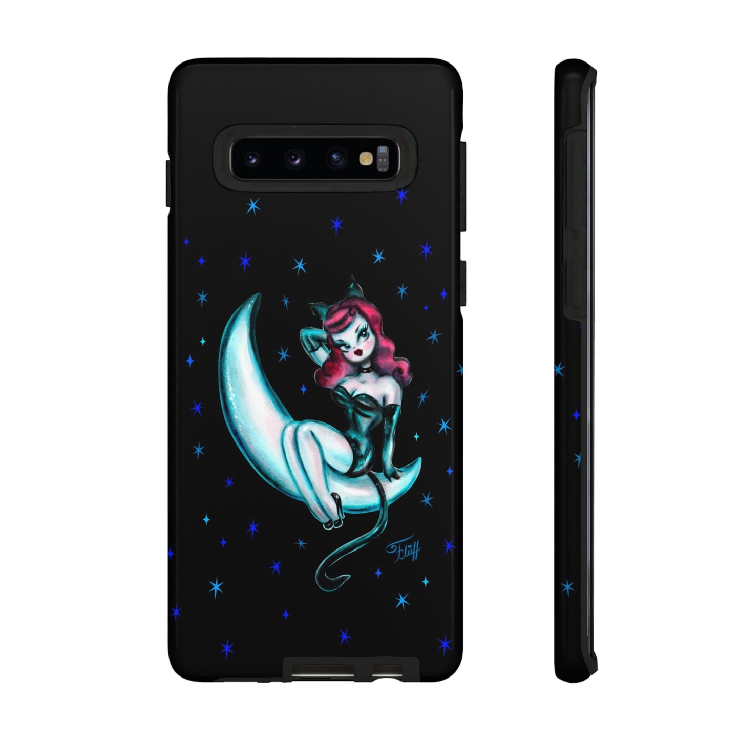 Kitten on the Moon • Tough Phone Case