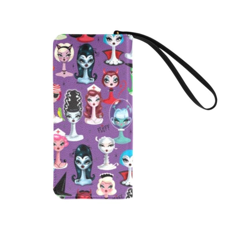 Spooky Dolls Purple • Clutch Wallet