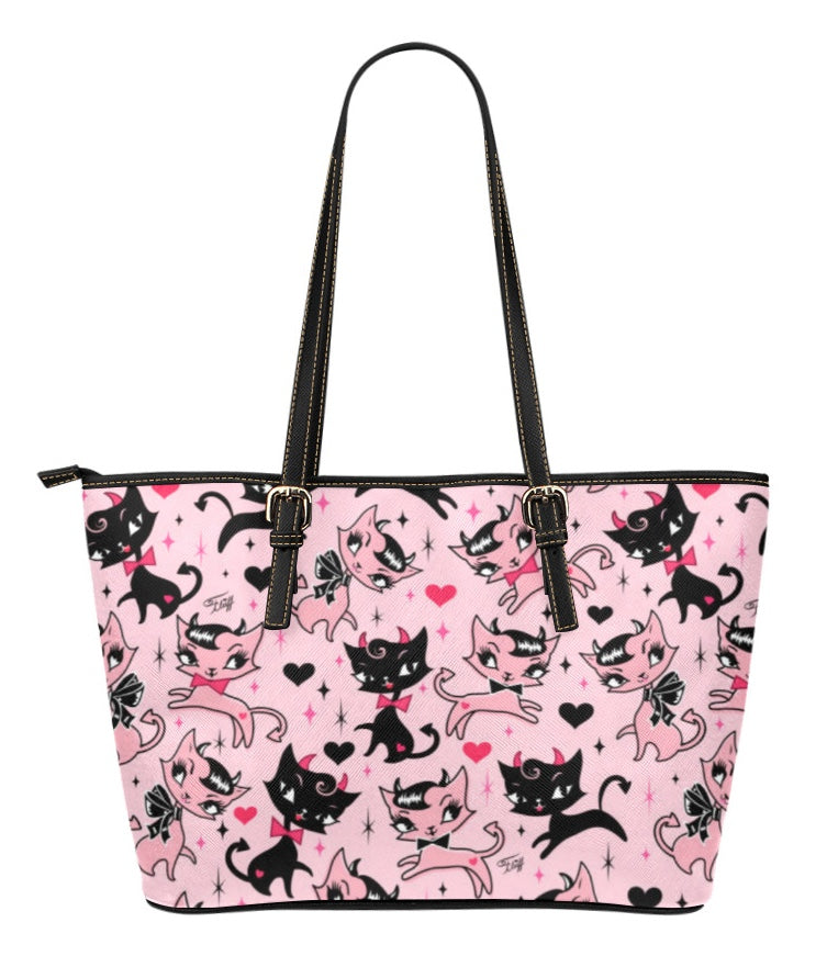 Devil Kitties on Pink • Purse Tote