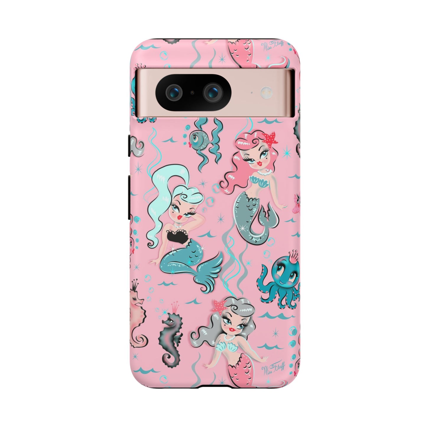 Babydoll Mermaids on Pink • Tough Phone Case