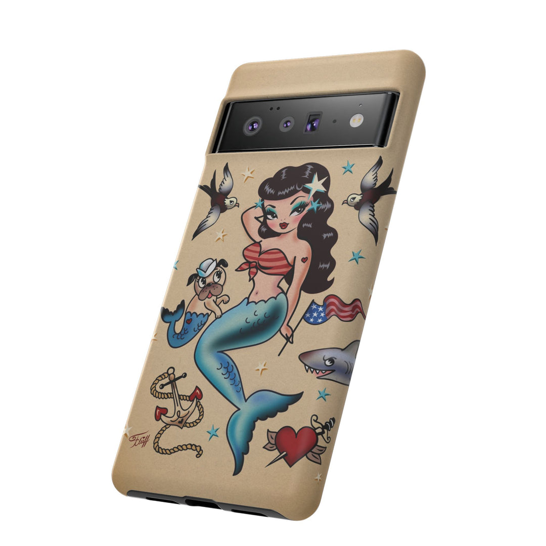 Patriotic Mermaid • Tough Phone Case