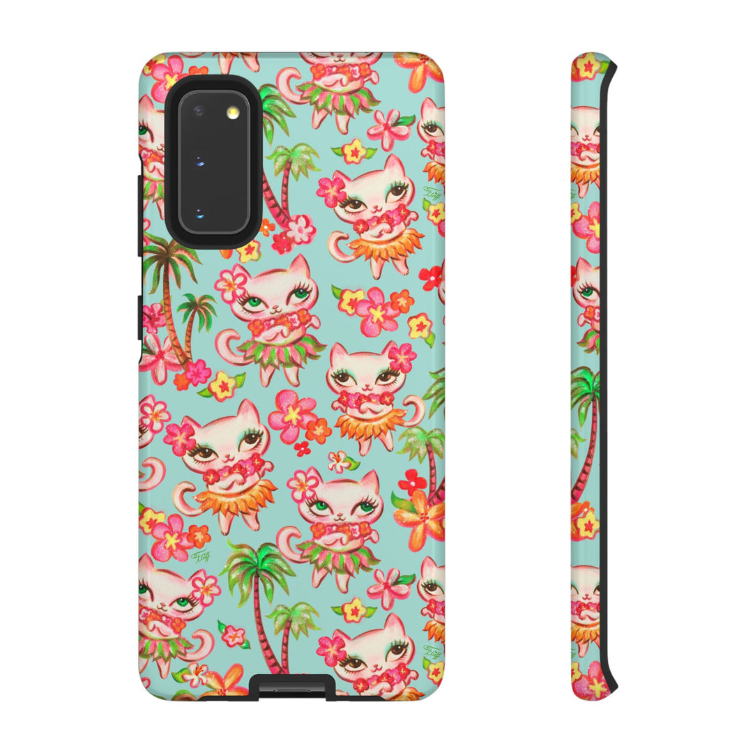 Hula Kitties Aqua • Tough Phone Case