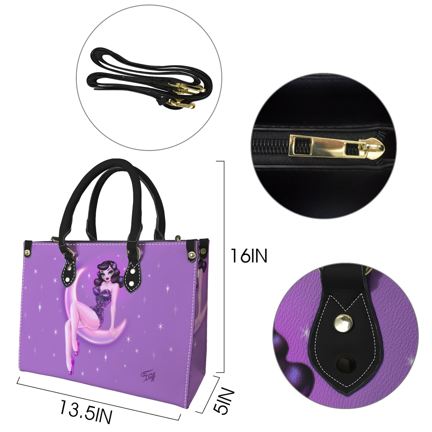 Star Gazer Brunette Purple • Handbag