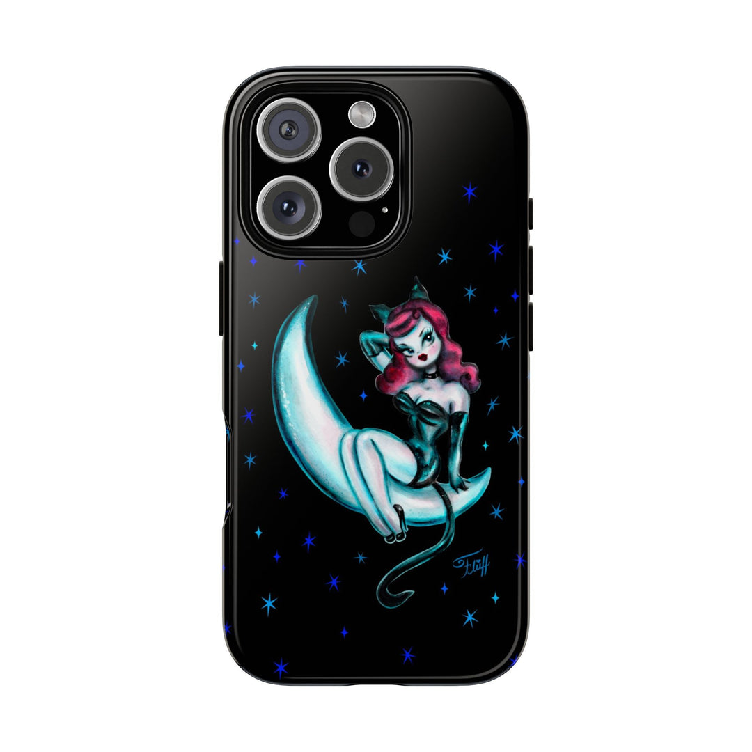 Kitten on the Moon • Tough Phone Case