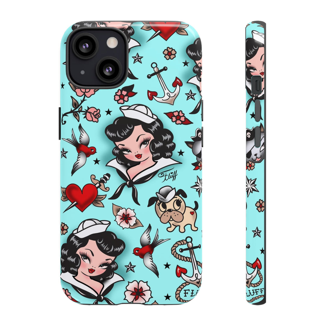 Suzy Sailor Girl on Light Blue • Phone Case