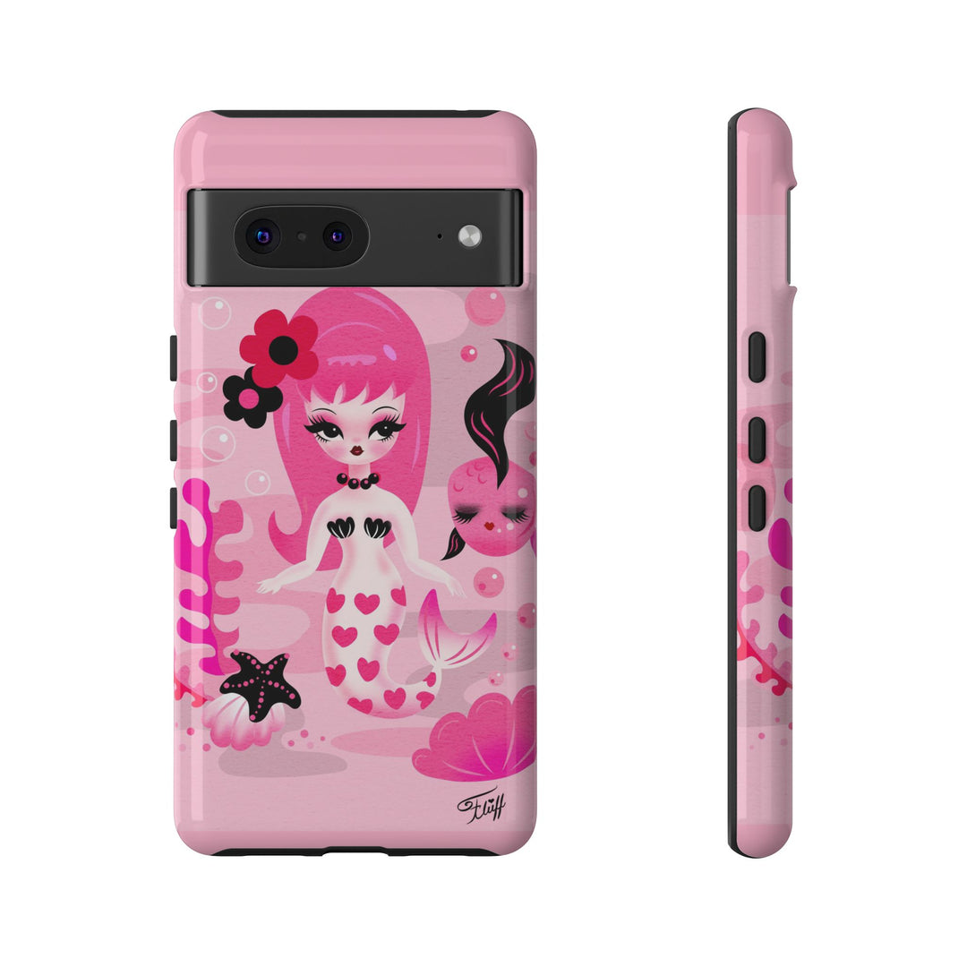 Pink Mod Mermaid • Tough Phone Case